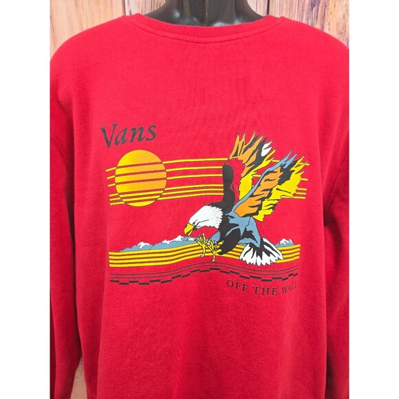 Vans Red X-Large Sweatshirt With Eagle Graphic - Picture 3 of 7